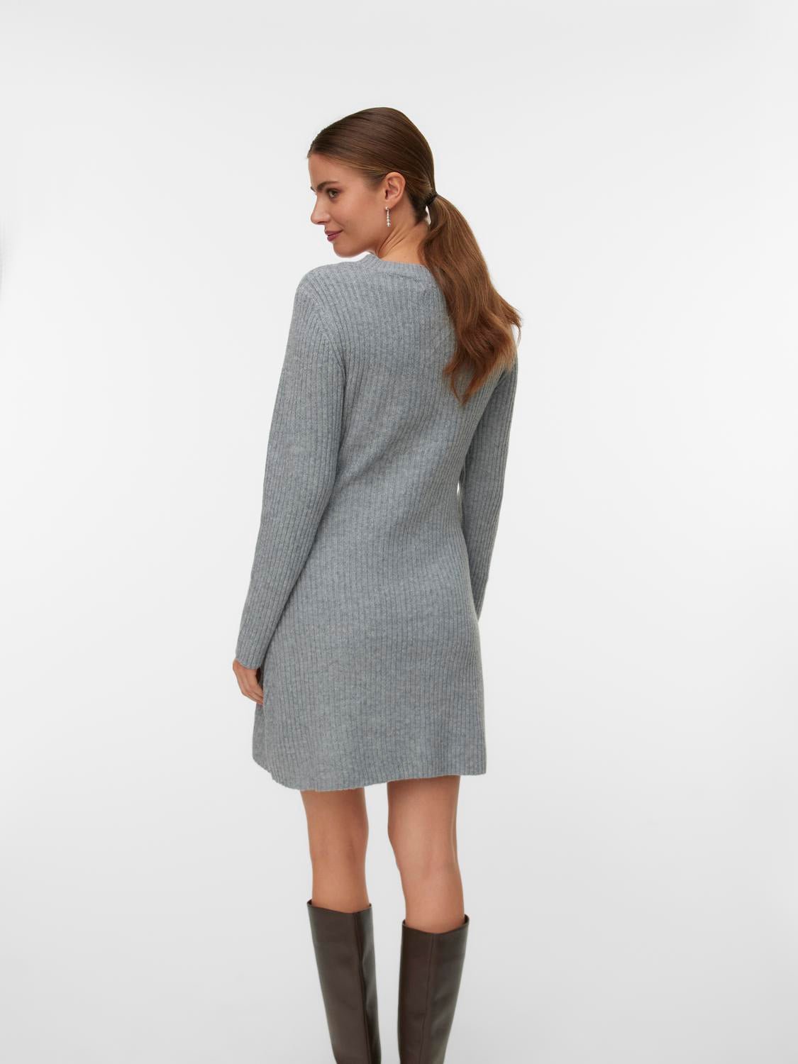 VMJOSANNA Short Dress - Medium Grey Melange - VERO MODA & VILA Bergvik